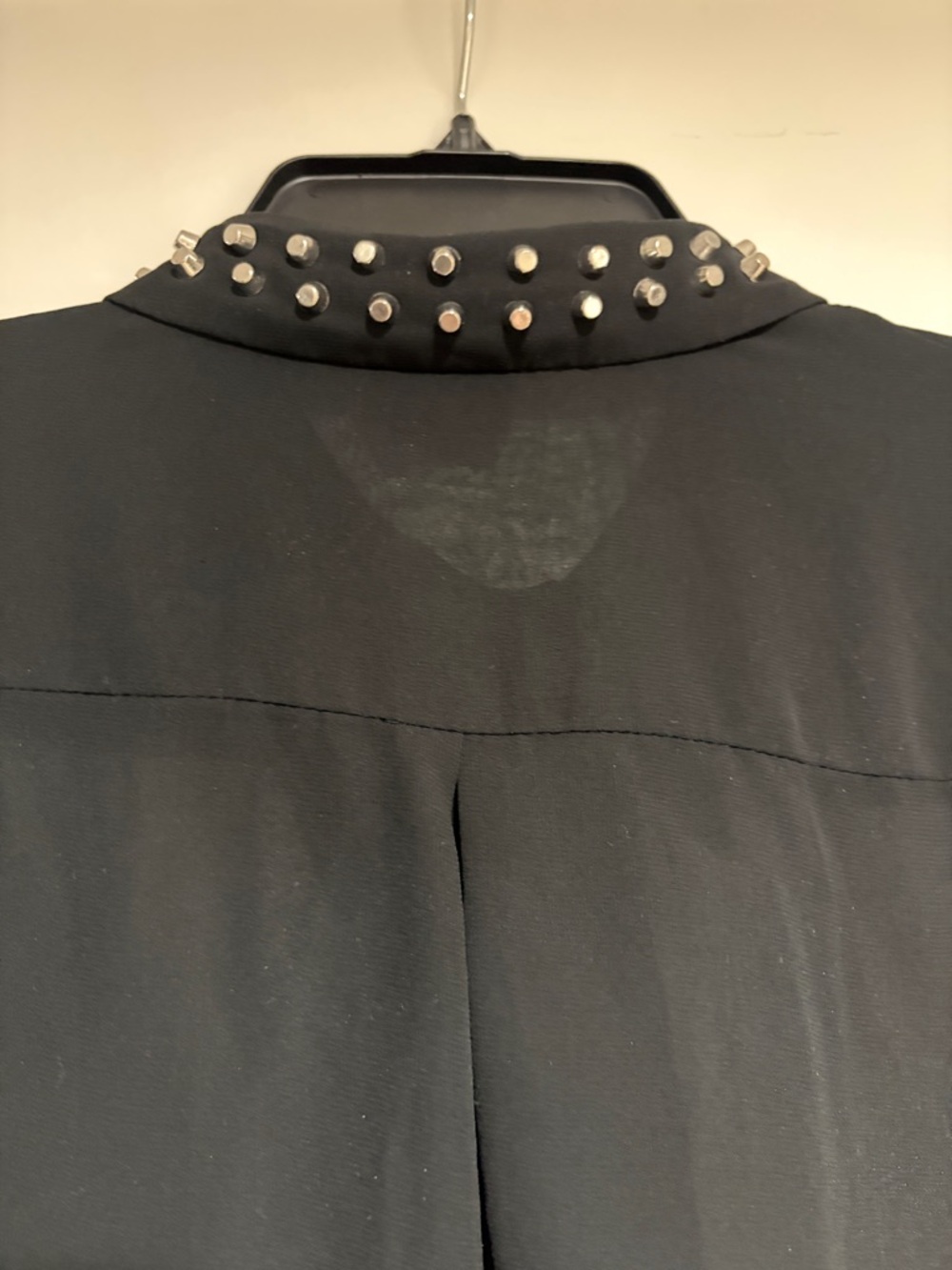 Mossimo Black Stud-Embellished Sheer Blouse - Picture 7 of 9